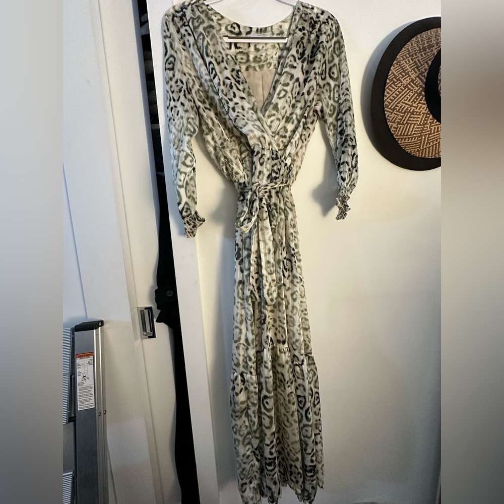 Leopard Wrap Style Dress